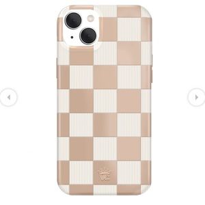 Fall velvet caviar nude vibe checker iPhone 15 case